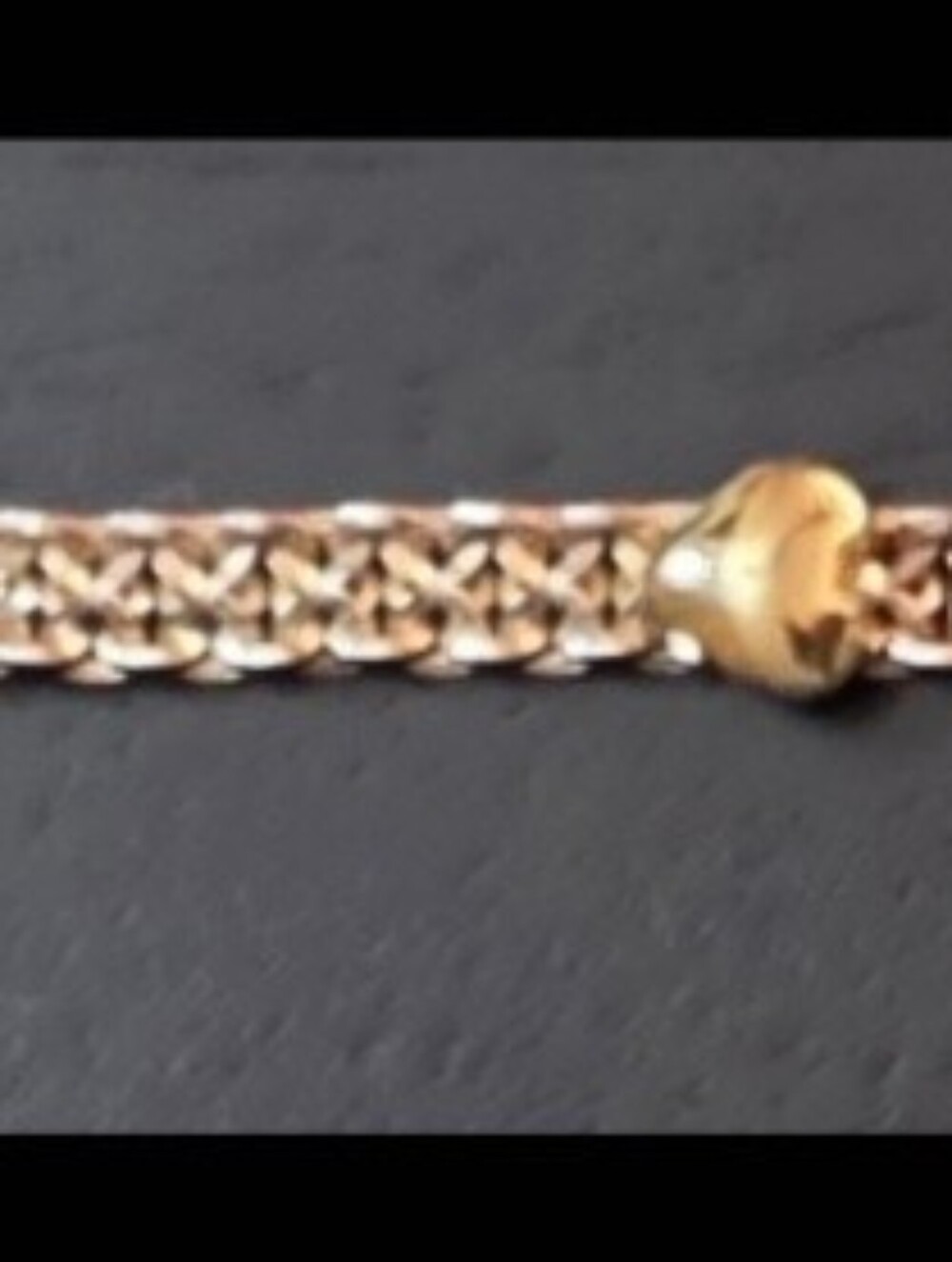 Rose Gold Heart Charm Bracelet - Women's Jewelry